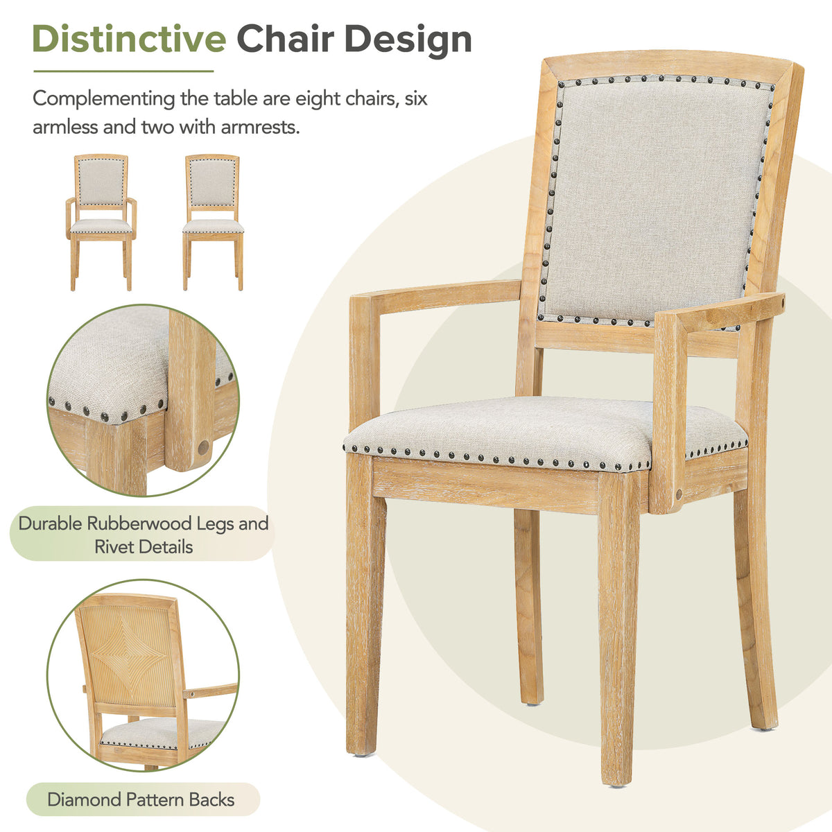 Dining chair design close-up with diamond-pattern back and padded upholstered seat