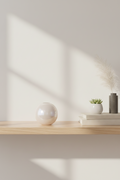 Pearl glass vase with iridescent pearly sphere shape
